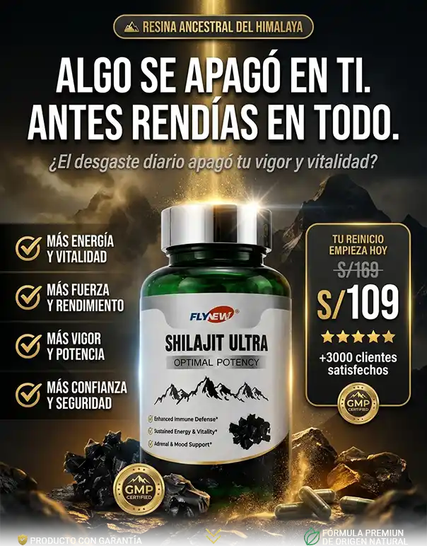 Flynew Shilajit Ultra — Vitalidad, Energía y Rendimiento Masculino